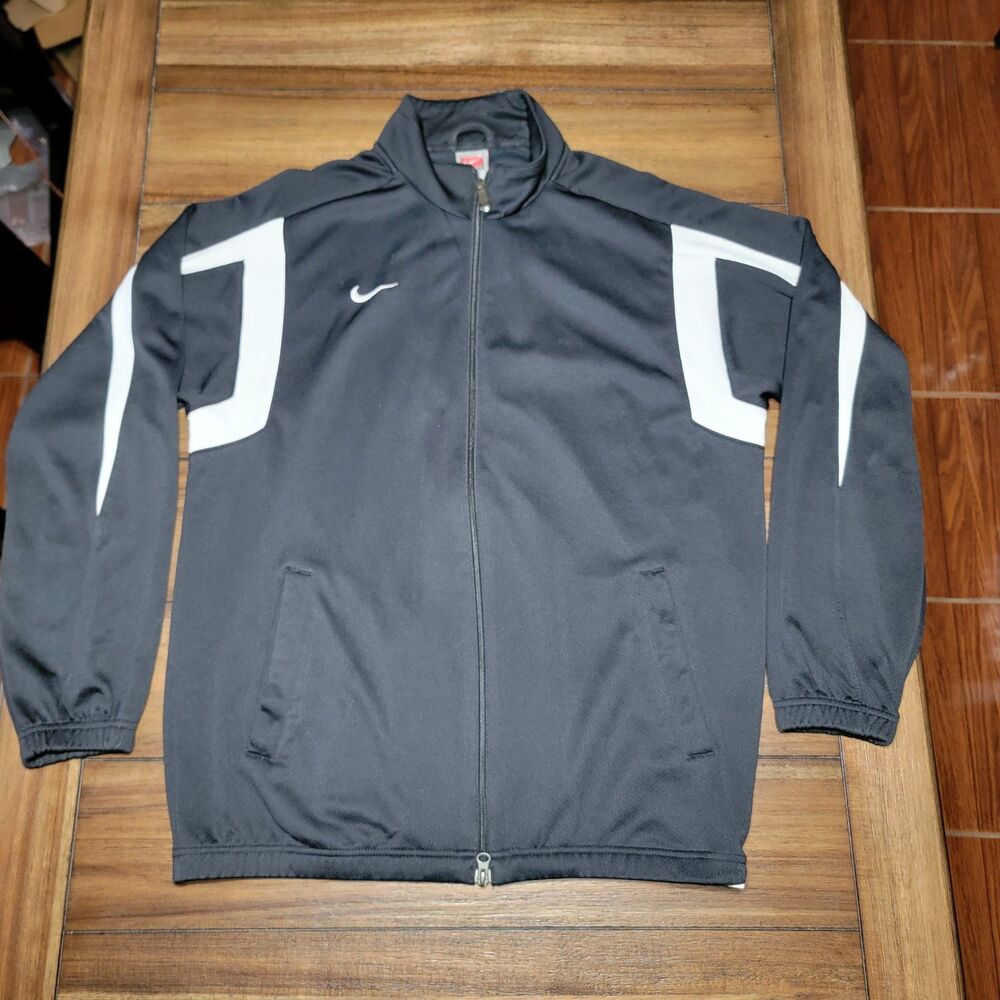 Nike Team Full Zip Black Athletic Jacket w/iPod Pocket - Size Large